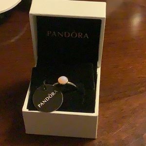 Pandora Birthstone Ring Opal